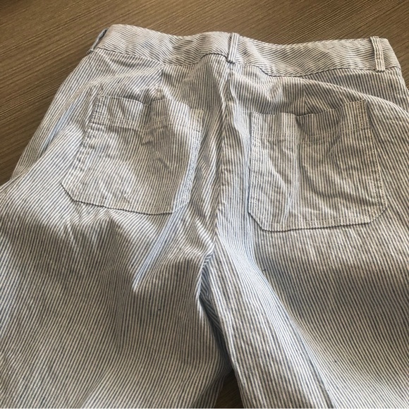 Striped linen high waisted flare pants - Picture 6 of 7